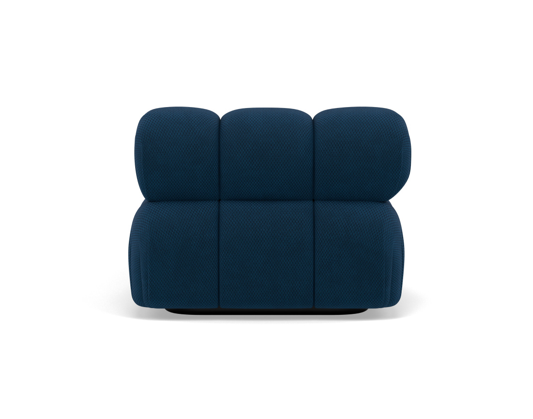 Module d'assise méridienne droite en velours texturé Ruby