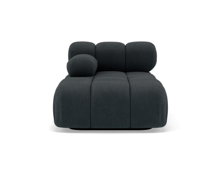 Module d'assise méridienne gauche en velours texturé Ruby