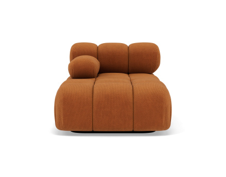 Module d'assise méridienne gauche en velours texturé Ruby