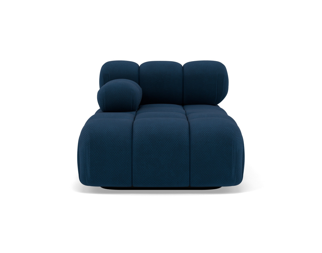 Module d'assise méridienne gauche en velours texturé Ruby