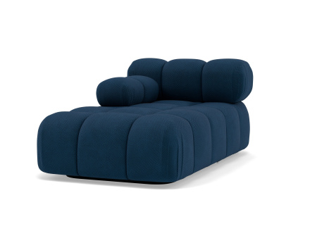 Module d'assise méridienne gauche en velours texturé Ruby