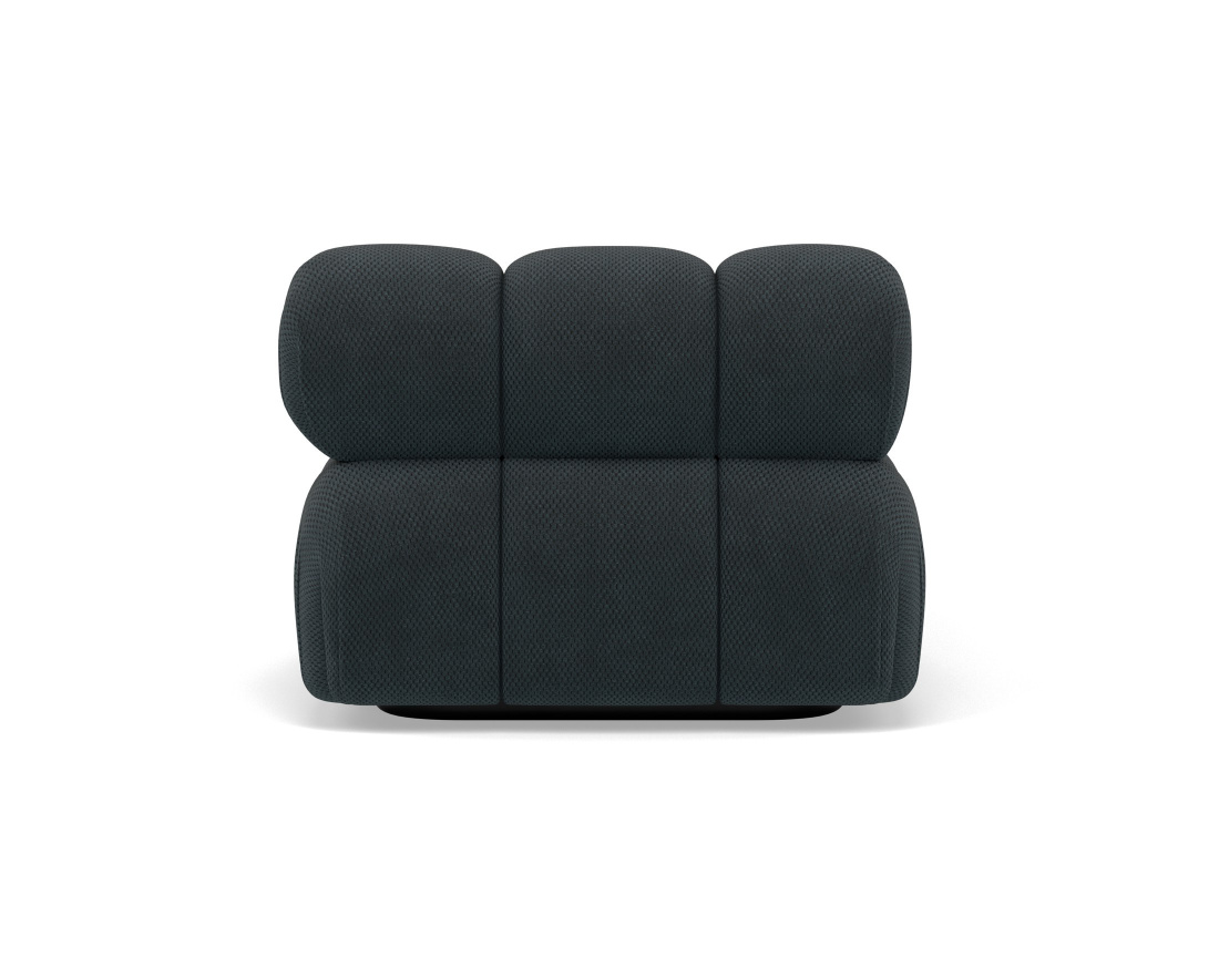Module d'assise méridienne gauche en velours texturé Ruby
