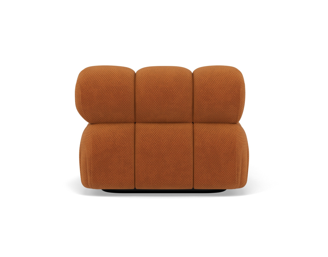 Module d'assise méridienne gauche en velours texturé Ruby