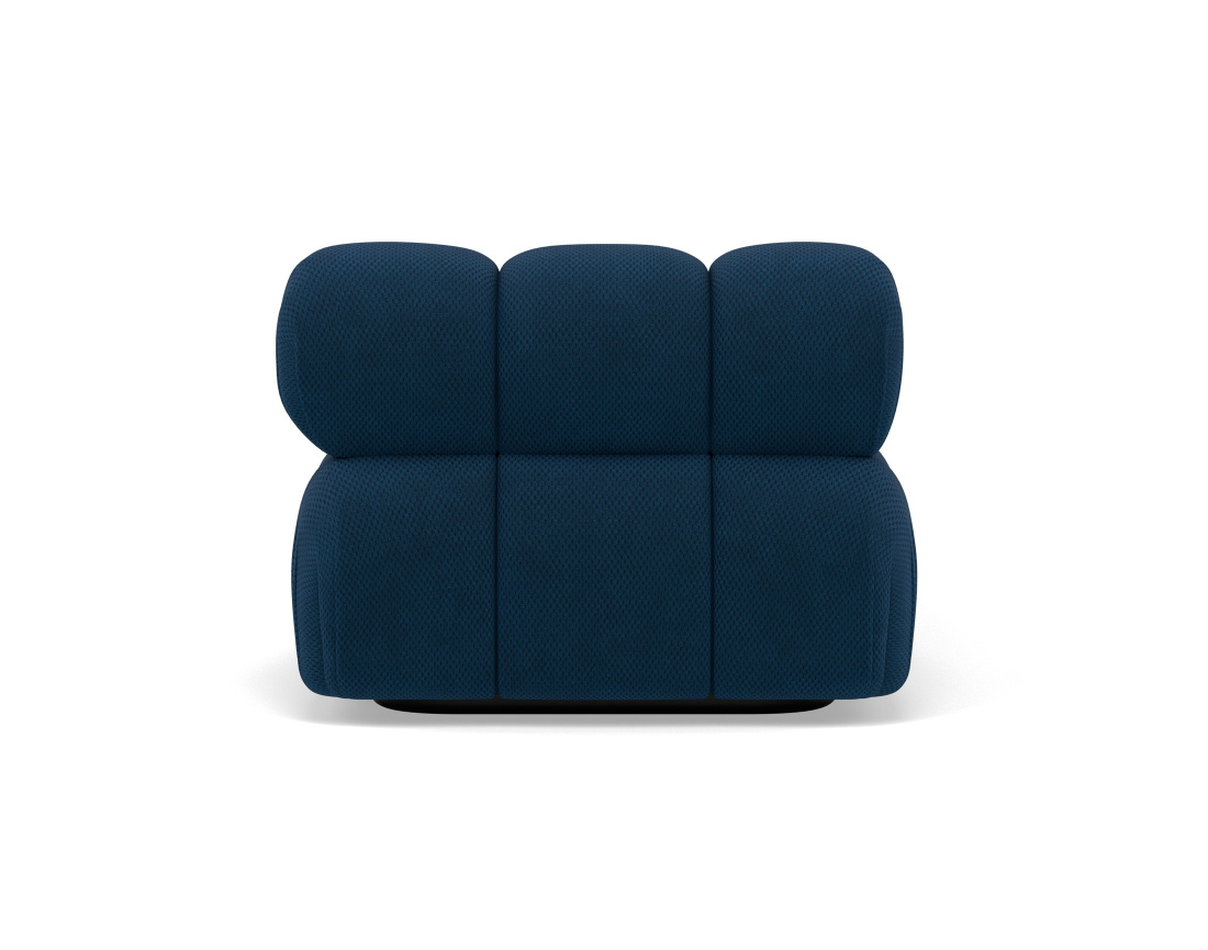 Module d'assise méridienne gauche en velours texturé Ruby