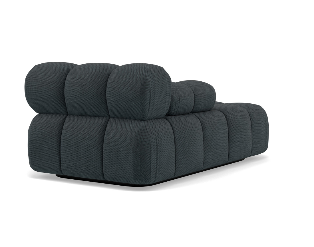 Module d'assise méridienne gauche en velours texturé Ruby