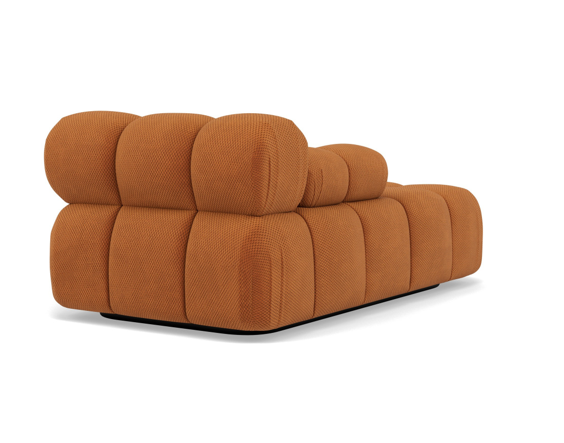 Module d'assise méridienne gauche en velours texturé Ruby