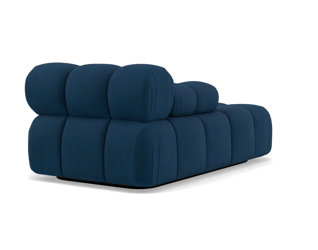 Module d'assise méridienne gauche en velours texturé Ruby