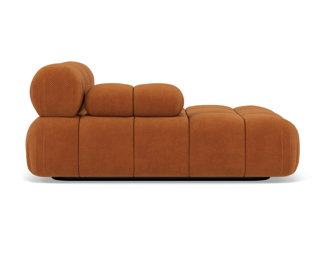 Module d'assise méridienne gauche en velours texturé Ruby