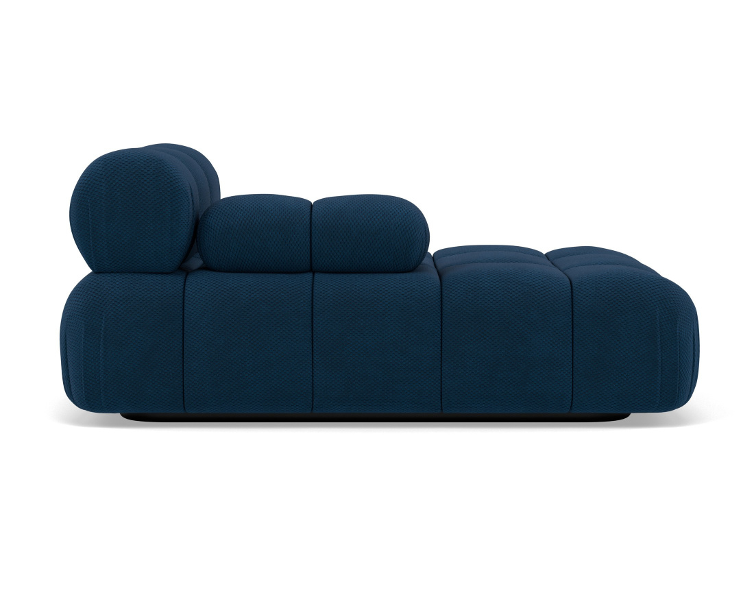 Module d'assise méridienne gauche en velours texturé Ruby