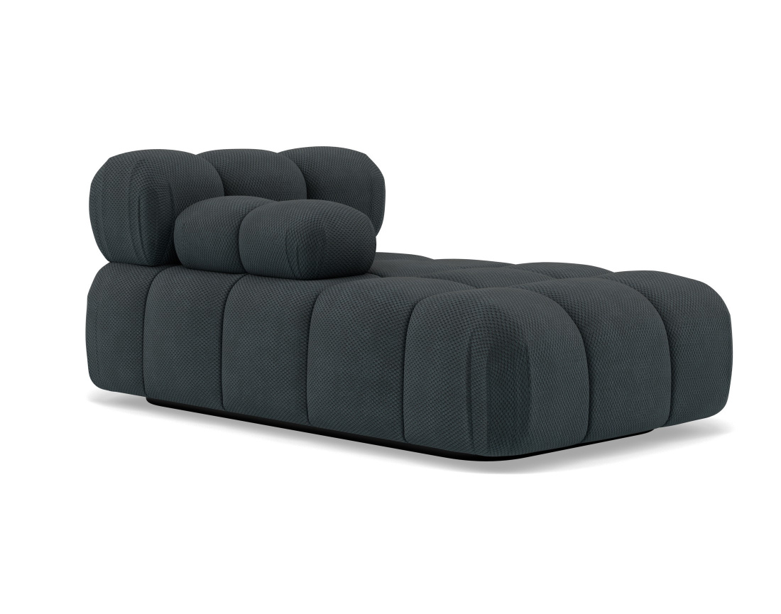 Module d'assise méridienne gauche en velours texturé Ruby