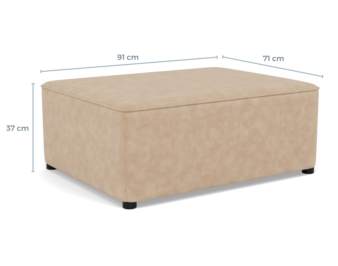 Pouf en simili Topaze