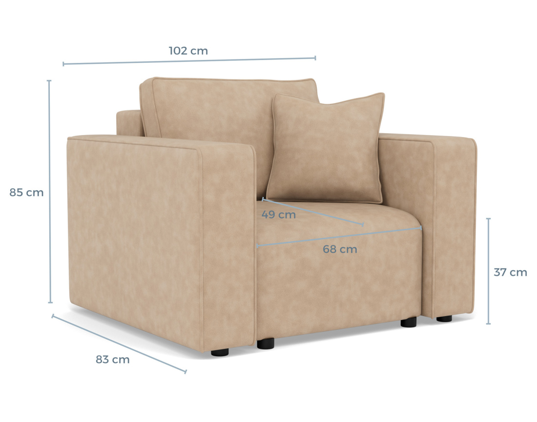 Fauteuil en simili Topaze