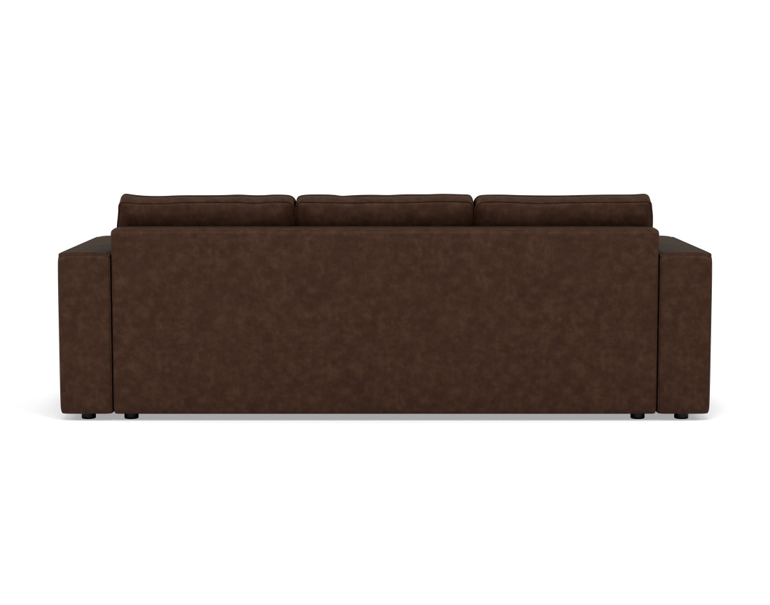 Canapé droit 3 places convertible avec coffre en simili Topaze