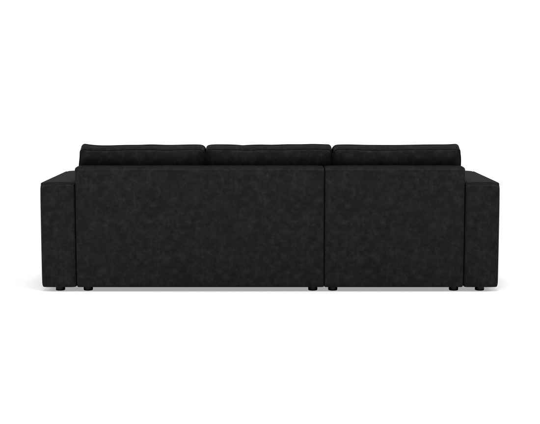 Canapé d'angle réversible 4 places convertible avec coffre en simili Topaze