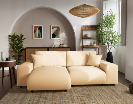 Canapé d'angle réversible 4 places en simili Garance