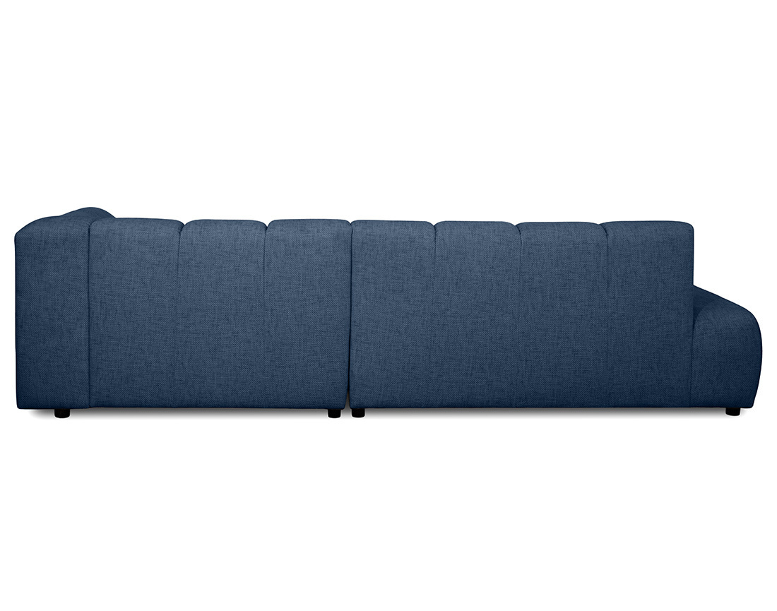 Canapé d'angle droit 4 places sans accoudoir en tissu texturé Curtis
