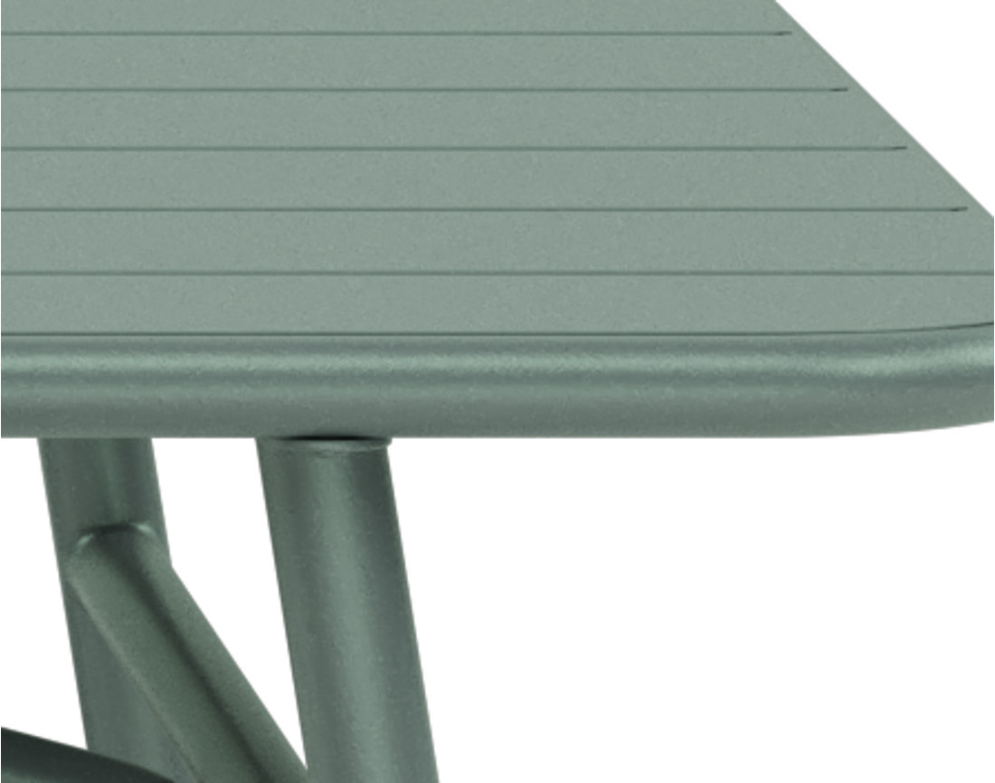 Ensemble table et bancs de jardin 4 personnes vert Ribola