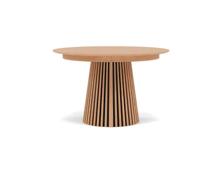 Table à manger ronde extensible bois 4 à 8 personnes Freya