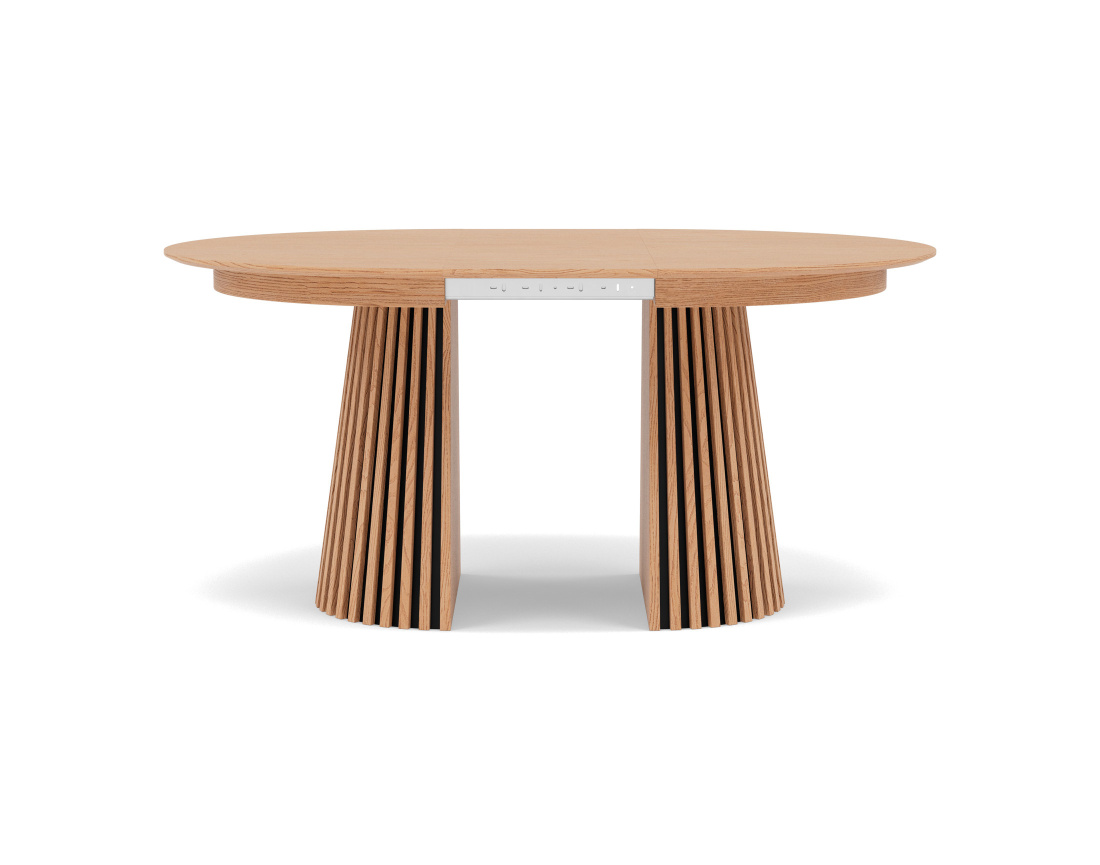 Table à manger ronde extensible bois 4 à 8 personnes Freya