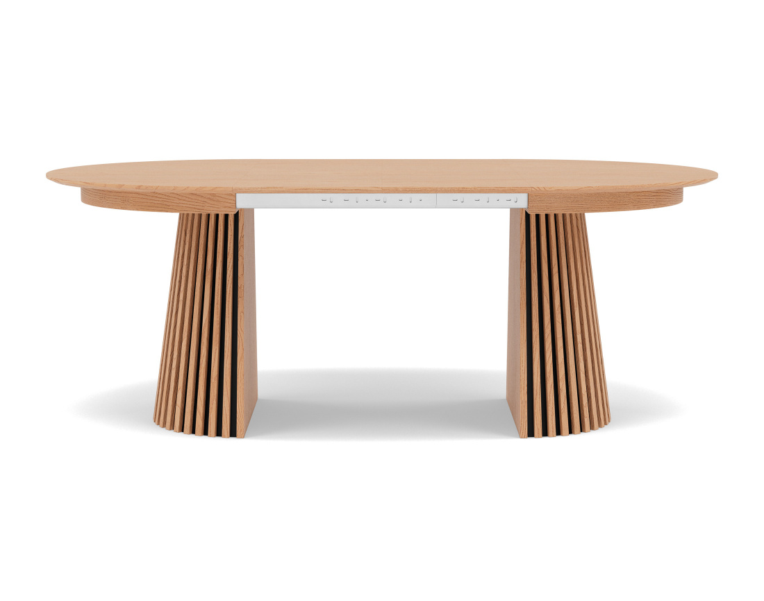 Table à manger ronde extensible bois 4 à 8 personnes Freya
