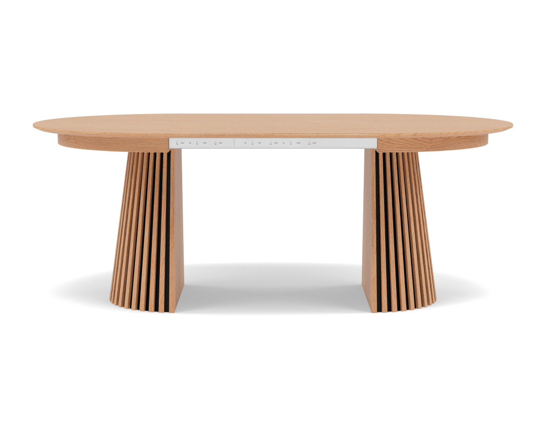 Table à manger ronde extensible bois 4 à 8 personnes Freya