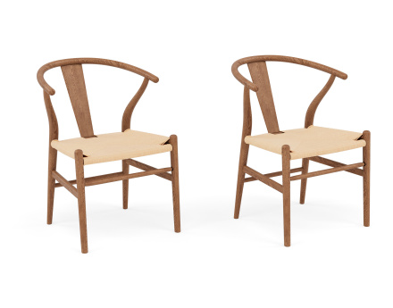 Lot de 2 chaises en bois Bergen