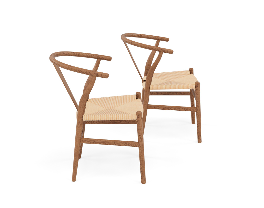 Lot de 2 chaises en bois Bergen
