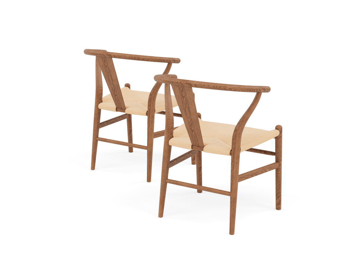 Lot de 2 chaises en bois Bergen