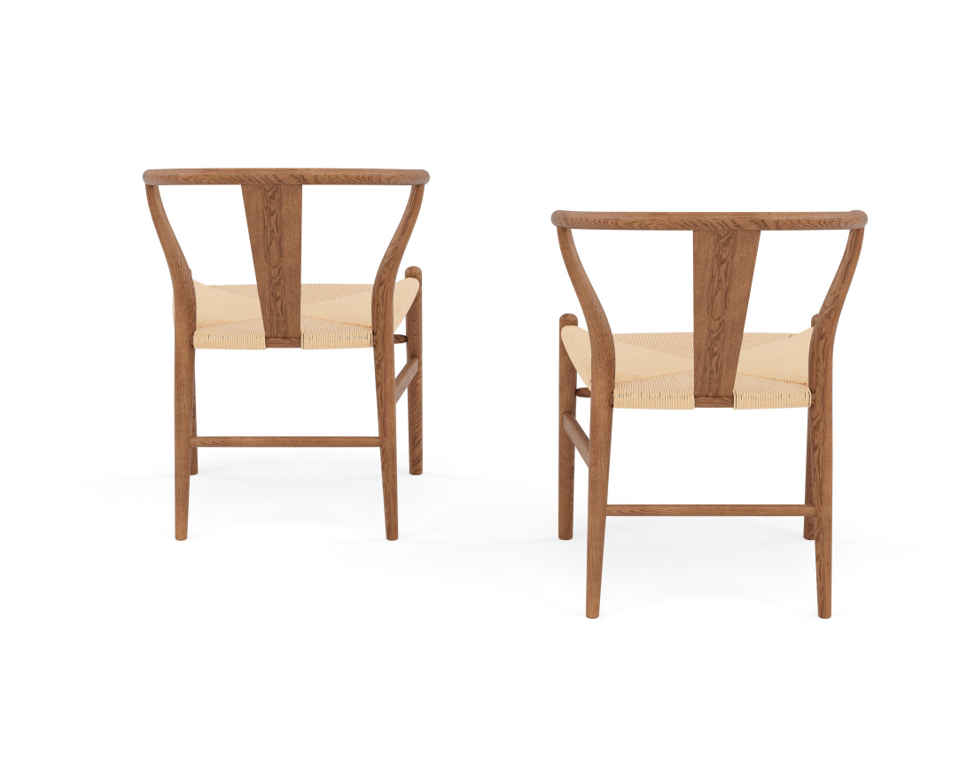 Lot de 2 chaises en bois Bergen
