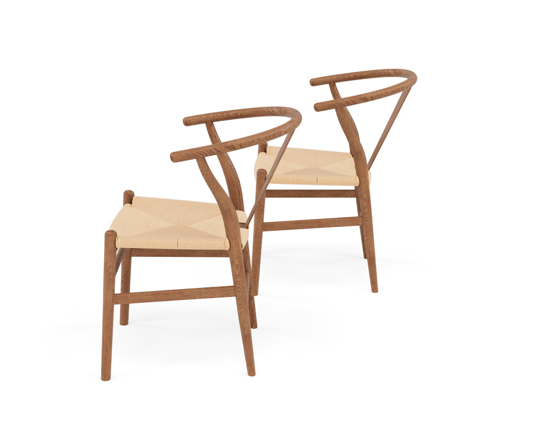 Lot de 2 chaises en bois Bergen
