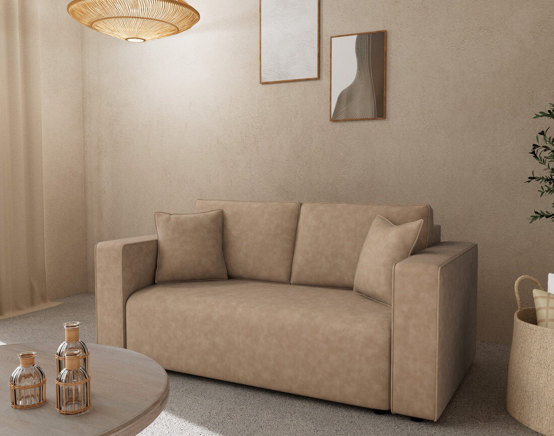 Canapé droit 2 places en simili Topaze Canapé droit 2 places en simili Topaze