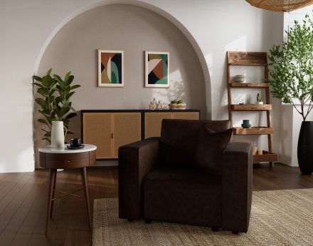 Fauteuil en simili Topaze