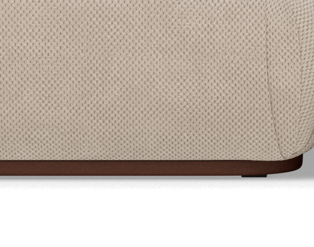 Canapé droit modulable 3 places en velours texturé Penelope