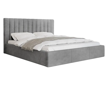 Lit coffre 180x200 cm sommier inclus en velours Rosario