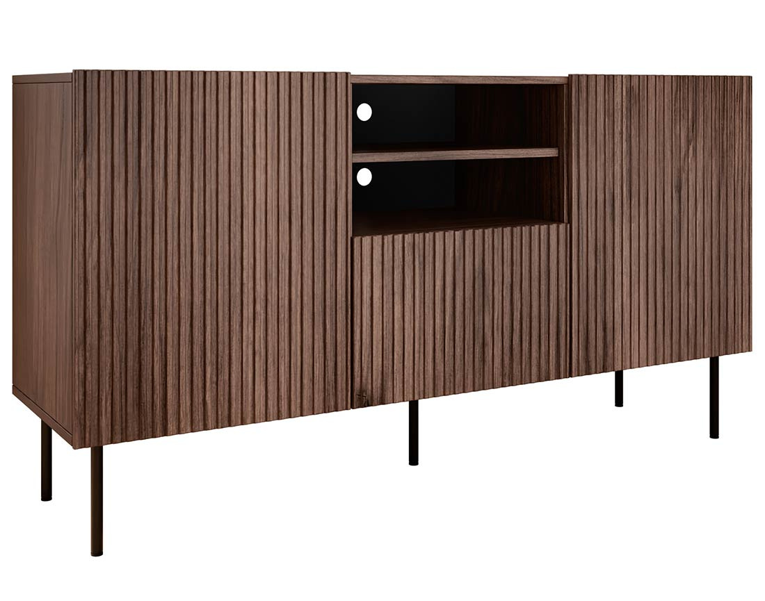 Buffet bas bois 2 portes, 2 niches et 1 tiroirs 150 cm Franco