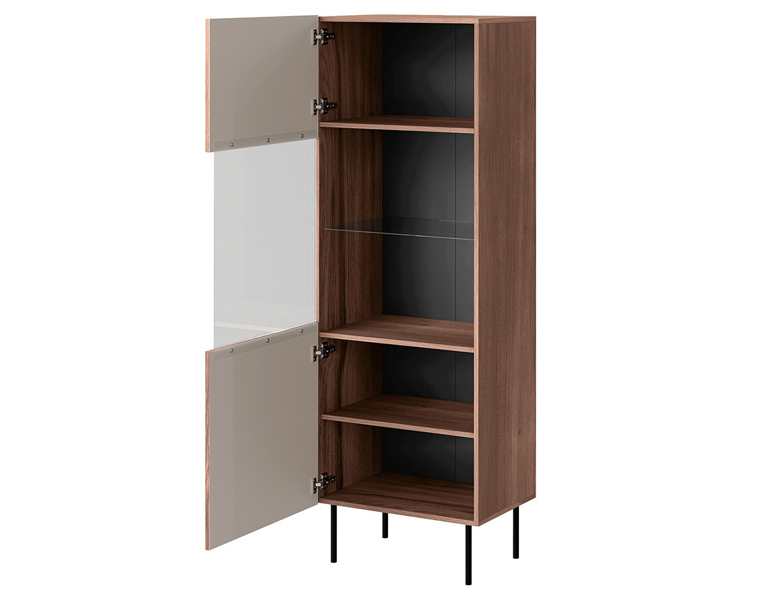 Vitrine bois 1 porte 183 cm Franco