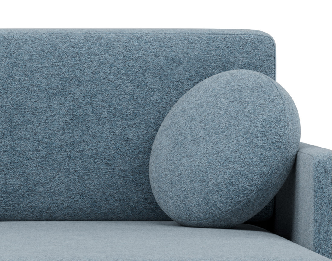 Canapé d'angle réversible 4 places convertible avec coffre en velours texturé Calypso