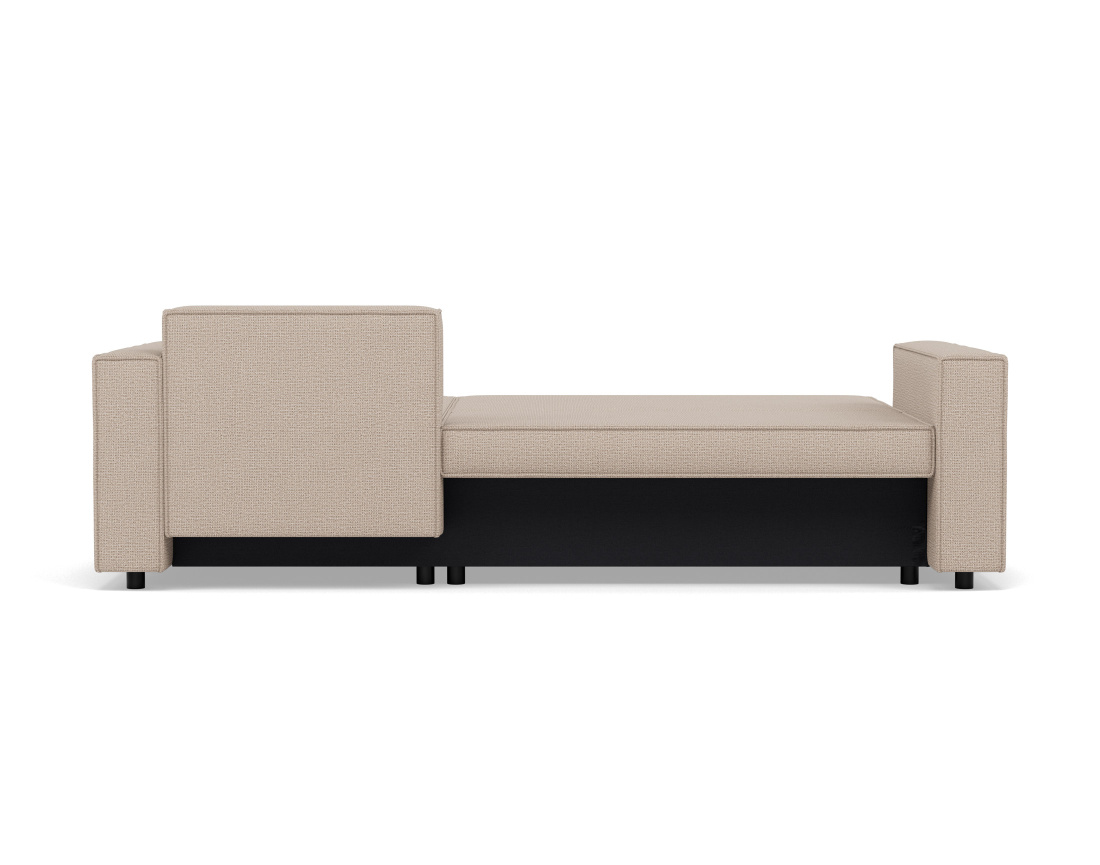 Canapé d'angle réversible 4 places convertible avec coffre en tissu texturé Jonas