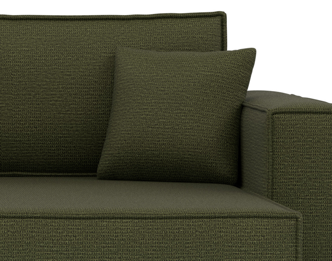 Canapé d'angle réversible 4 places convertible avec coffre en tissu texturé Jonas