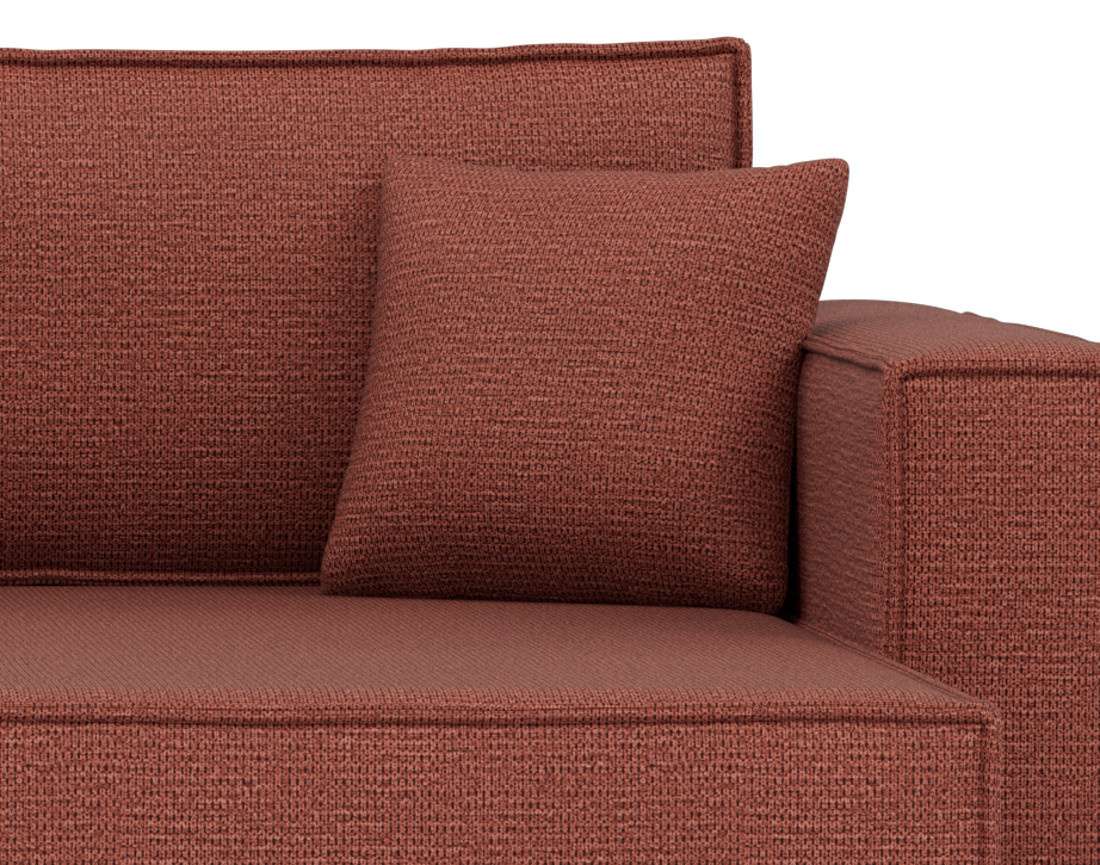 Canapé d'angle réversible 4 places convertible avec coffre en tissu texturé Jonas Canapé d'angle réversible 4 places convertible avec coffre en tissu texturé Jonas