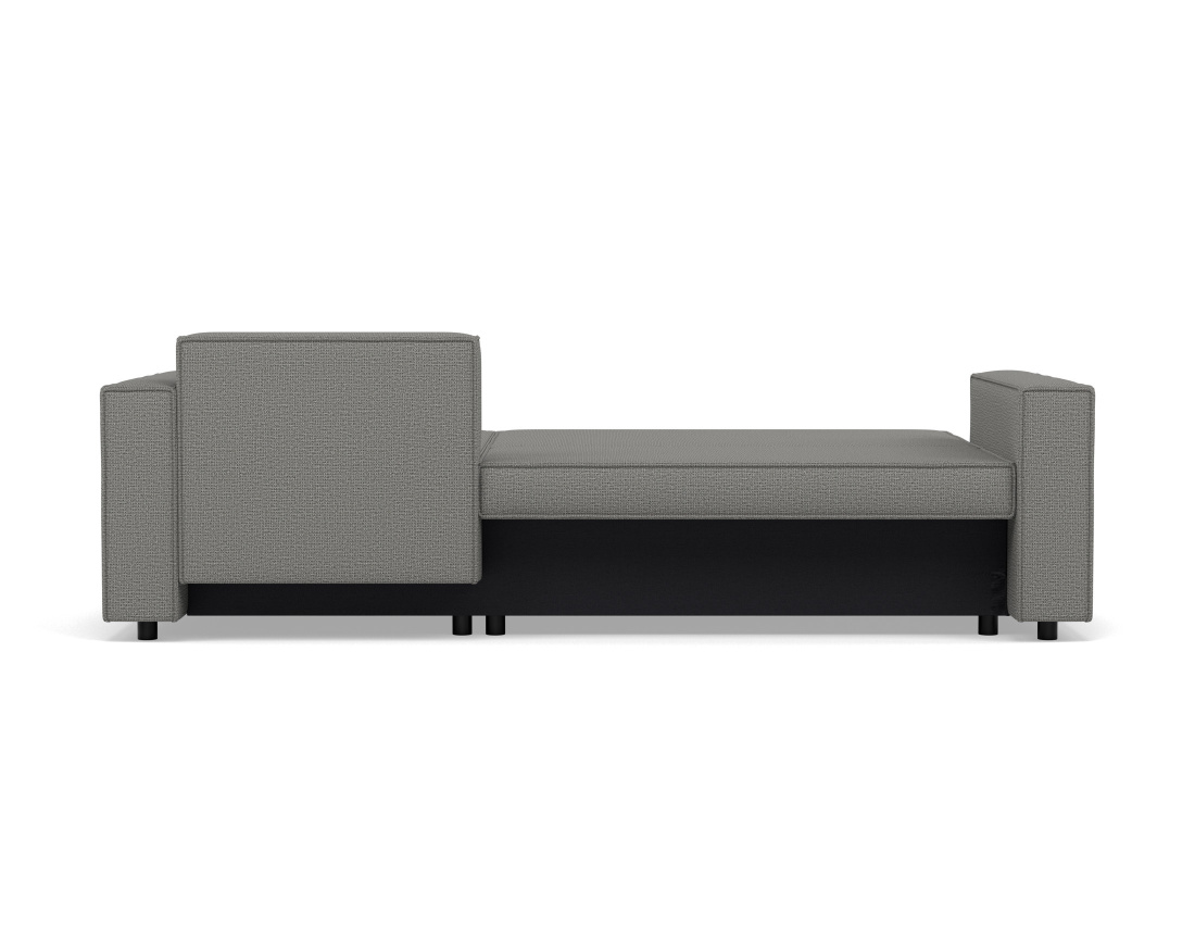 Canapé d'angle réversible 4 places convertible avec coffre en tissu texturé Jonas