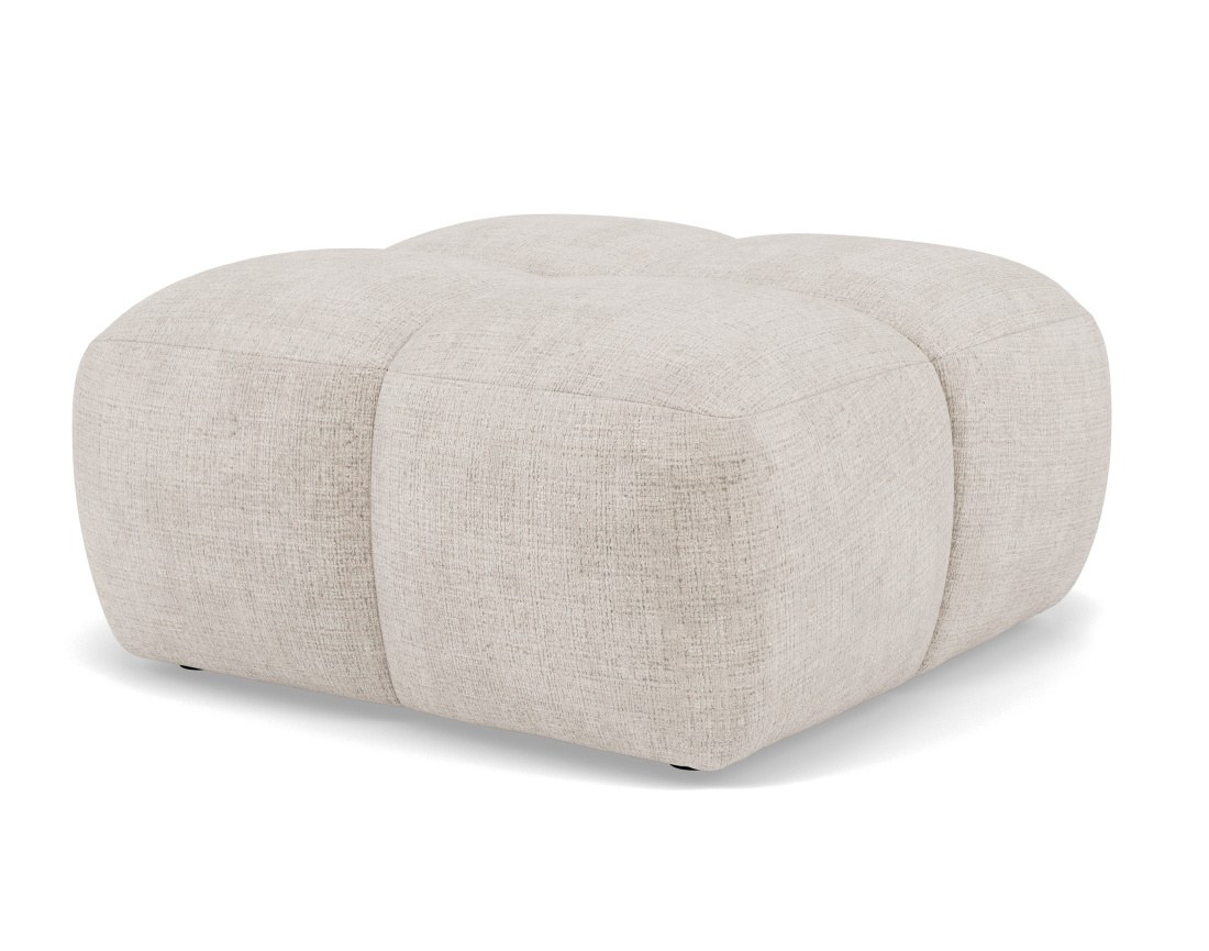 Pouf en velours texturé Grace