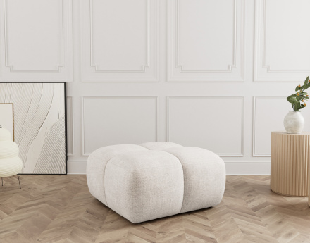 Pouf en velours texturé Grace