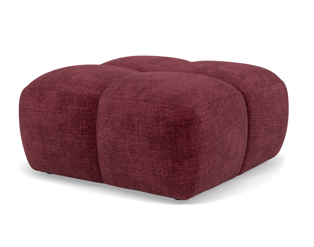 Pouf en velours texturé Grace
