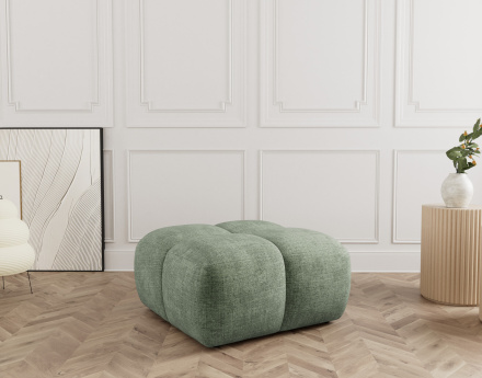 Pouf en velours texturé Grace