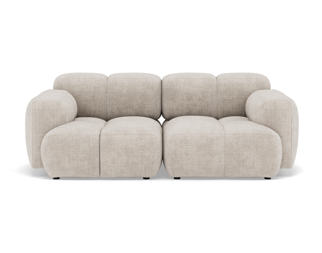 Canapé modulable 2 places en velours texturé Grace