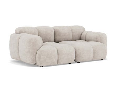 Canapé modulable 2 places en velours texturé Grace