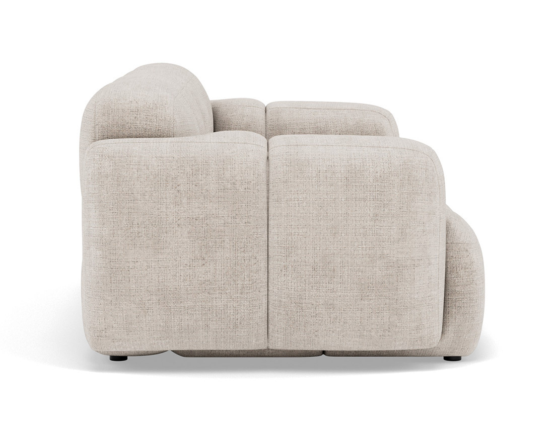 Canapé modulable 2 places en velours texturé Grace