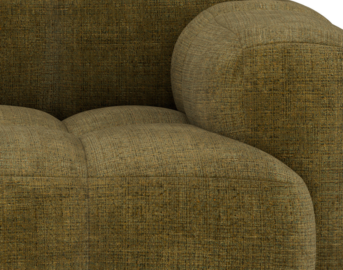 Canapé modulable 2 places en velours texturé Grace