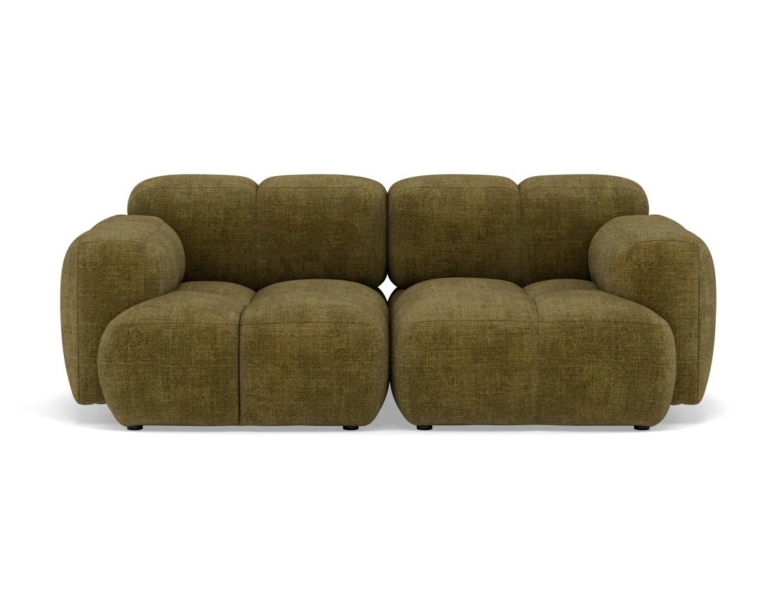 Canapé modulable 2 places en velours texturé Grace